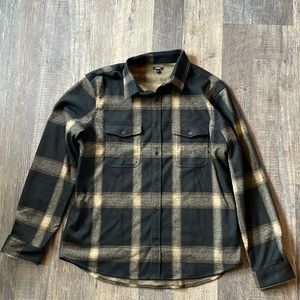 Express Black Plaid Double Pocket Sweater Flannel Shirt mens XL